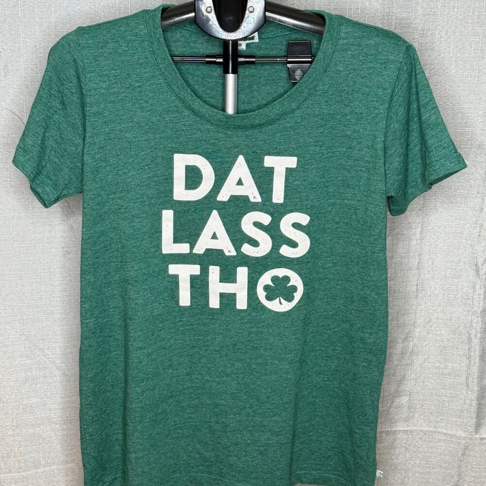 Tipsy Elves - St. Patrick's Day - Women's Short Sleeve Dat Lass Tho Shirt - XXL